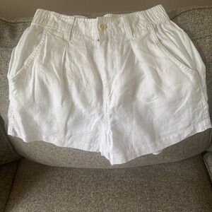 Madewell High Waist White Shorts Relaxed Fit